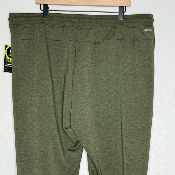 Athletic Works Mens Knit Jogger 2XL Olive Green Heather Soft Training Gym Hiking - Picture 10 of 10